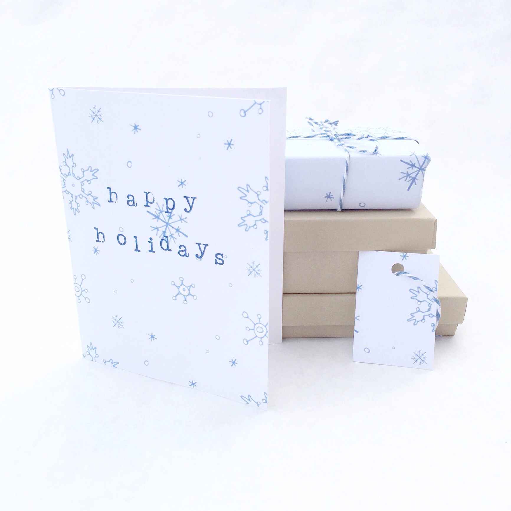 Snowflake Printable that you can Print at Home and Make Free Holiday Cards, Holiday Gift Tags, and Wrapping Paper | Homemade Christmas Gifts on the Pop Shop America DIY Blog