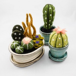 Handmade Felt Cactus | Handmade Felt Terrariums by Once Again Sam Etsy Shop