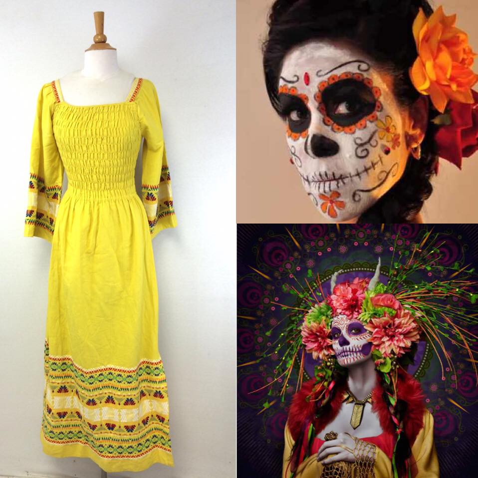 day of the dead halloween costume | Mood Board for Day of the Dead halloween | Halloween Dress Makeup and Hair | Costume Ideas 
