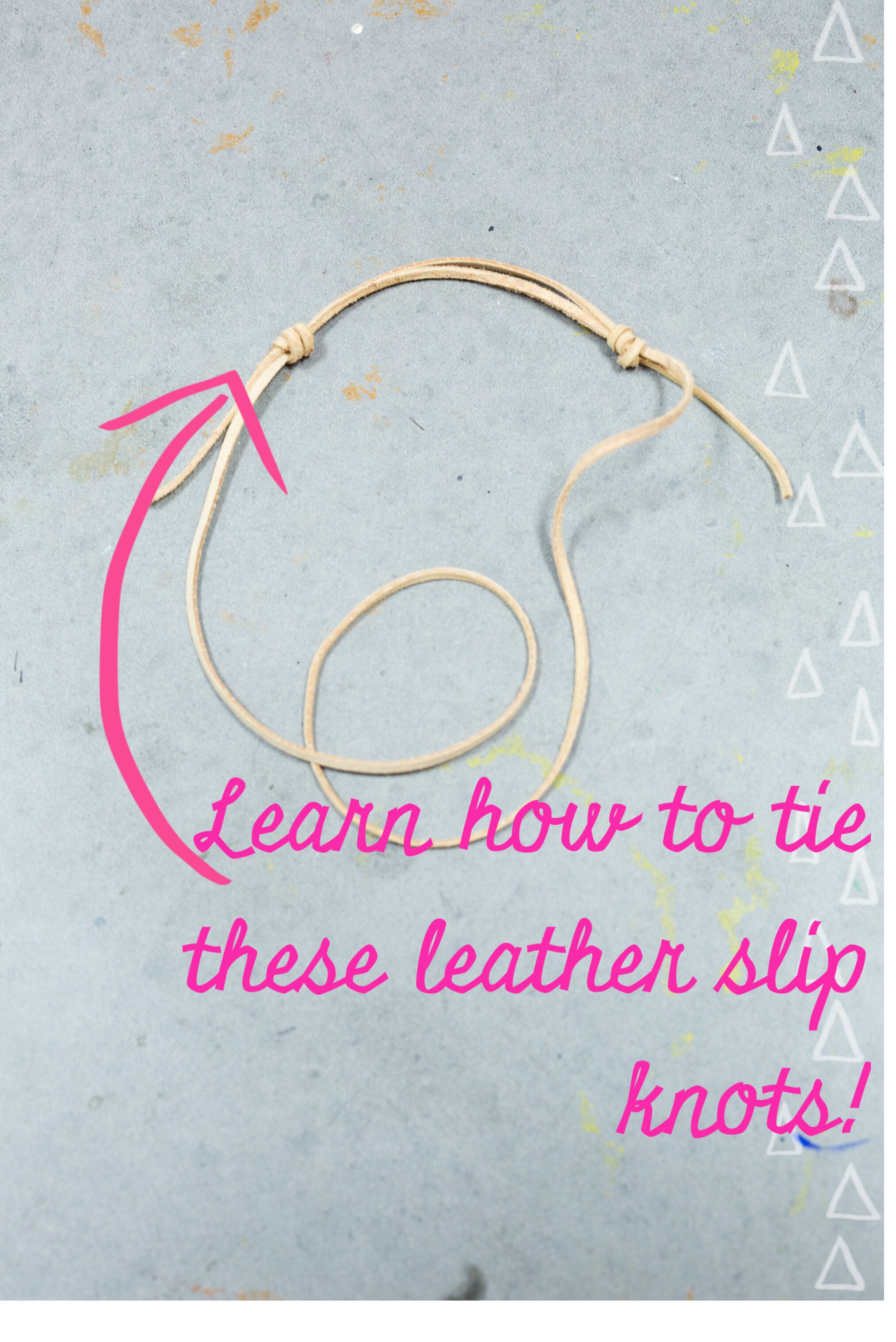 learn to tie leather slip knots