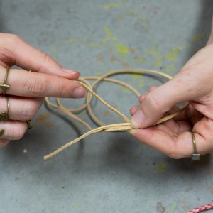 step 2 how to tie a leather slip knot boho bracelet diy