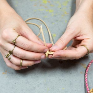 step 3 how to create a slip knot leather bracelet boho bracelet diy tutorial