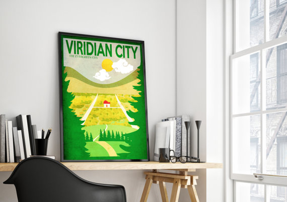 viridian city art poster by harknett prints
