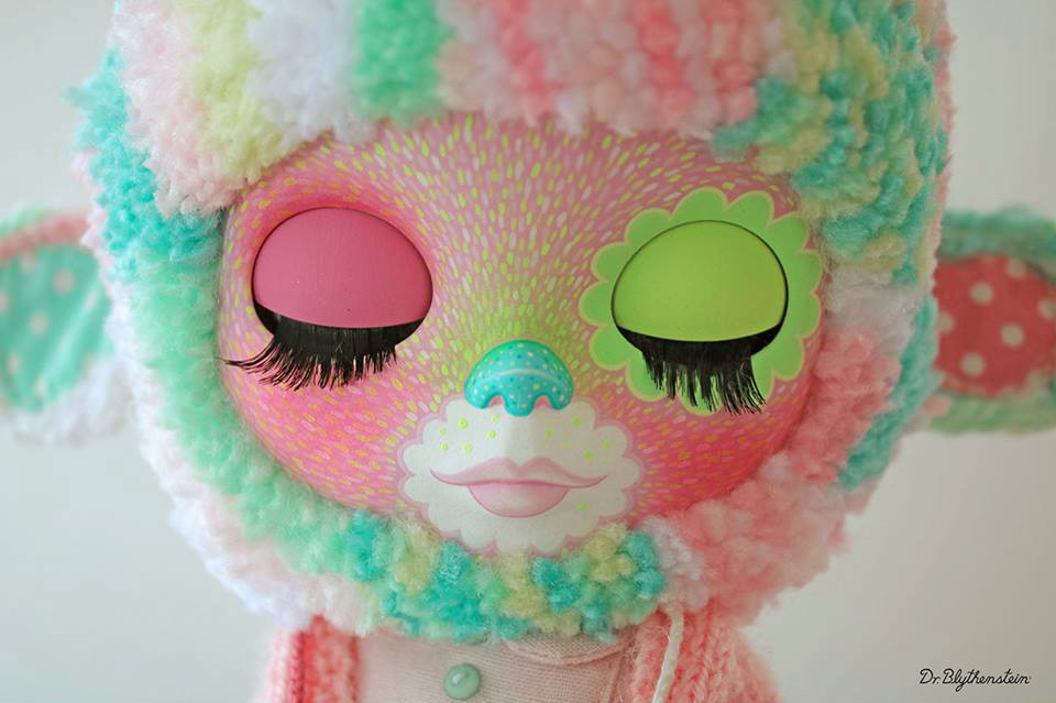 Dr Blythenstein Blythe Multicolor Pastel Yarnhead Doll