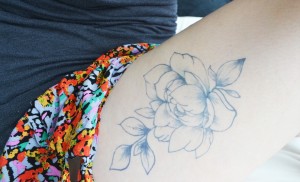 Temporary Tattoos - Peony on the Thigh Tattoo DIY Tutorials by Pop Shop America