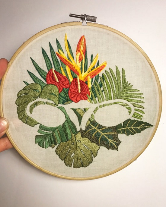 Jess_de_Wahls_Embroidery Art Ovary Bush