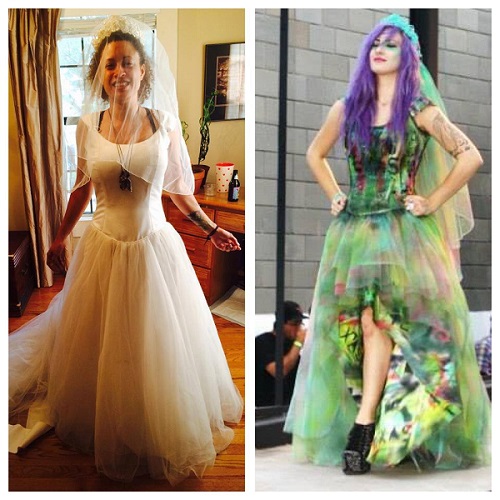 Forgotten Arts Before and After wedding dress