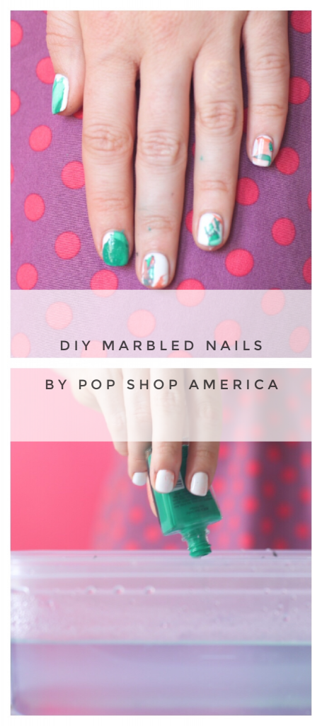 diy marbled nails pinterest graphic