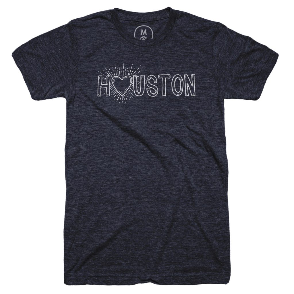 heart with houston t shirt by ben gillin