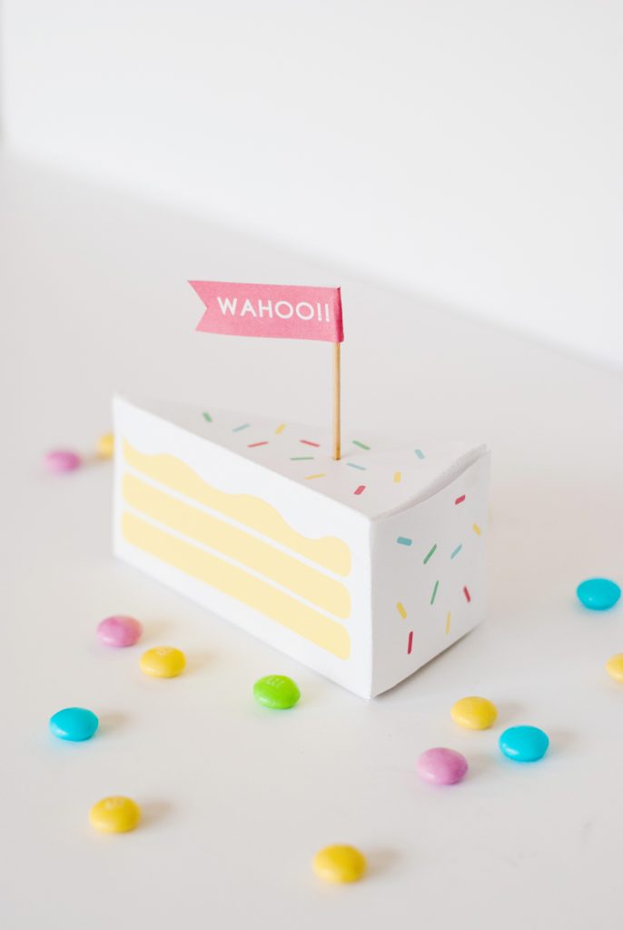 birthday cake box - free gift box templates
