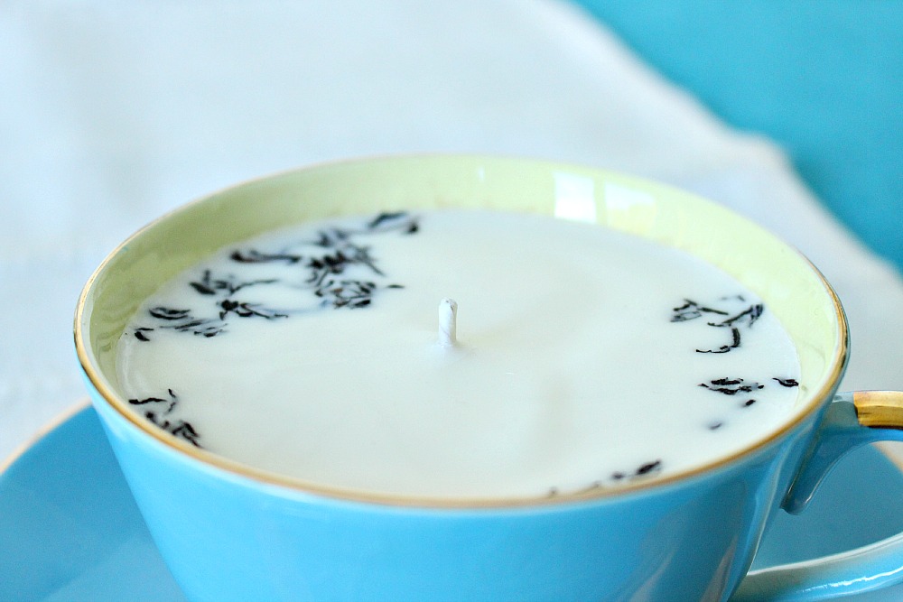 diy earl gray teacup candle