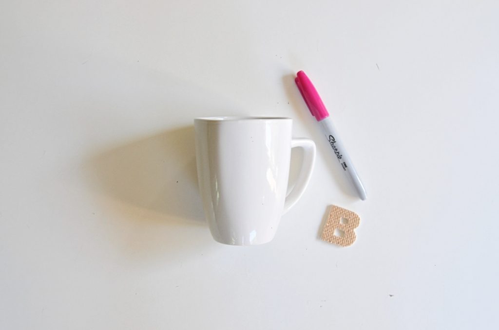 make a diy sharpie monogrammed mug