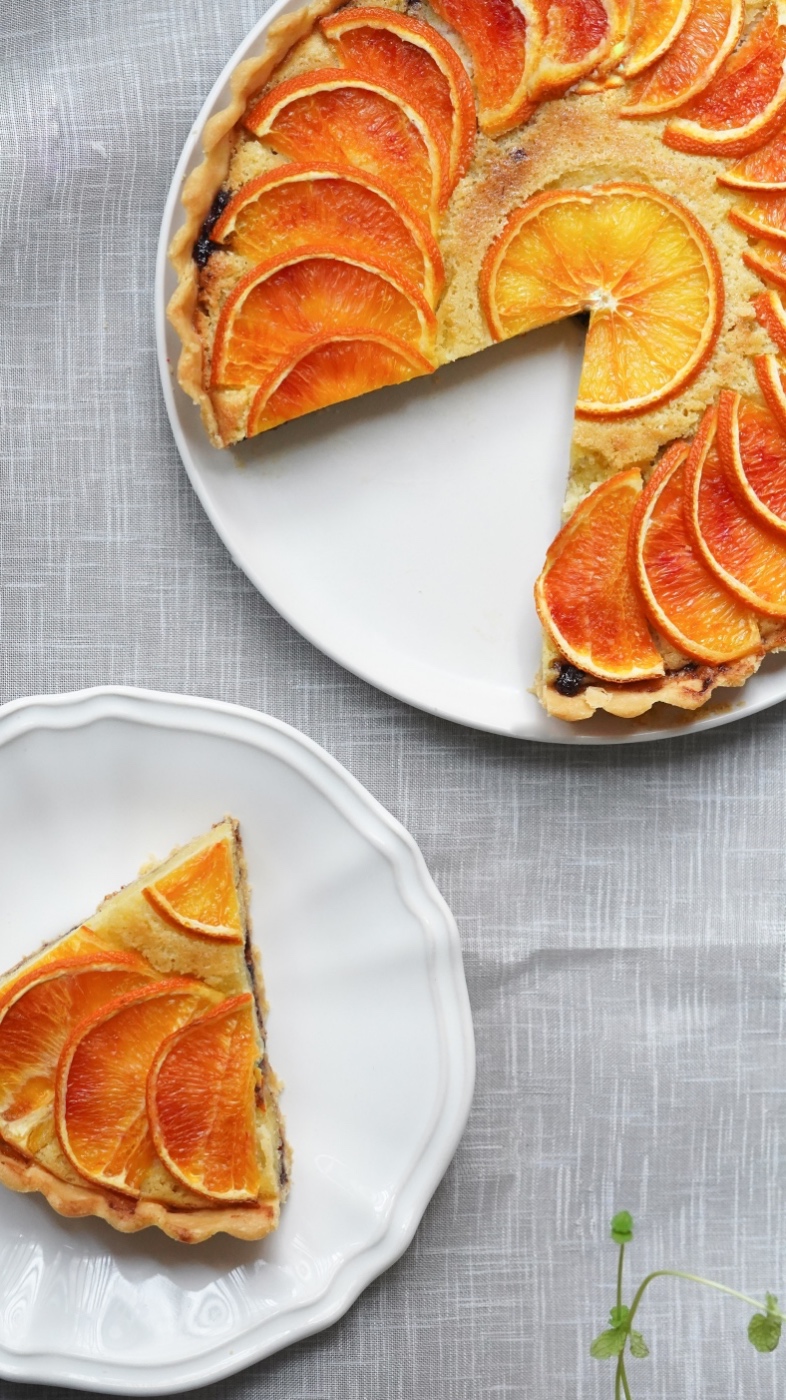 sliced blood orange chess pie recipe pop shop america tall