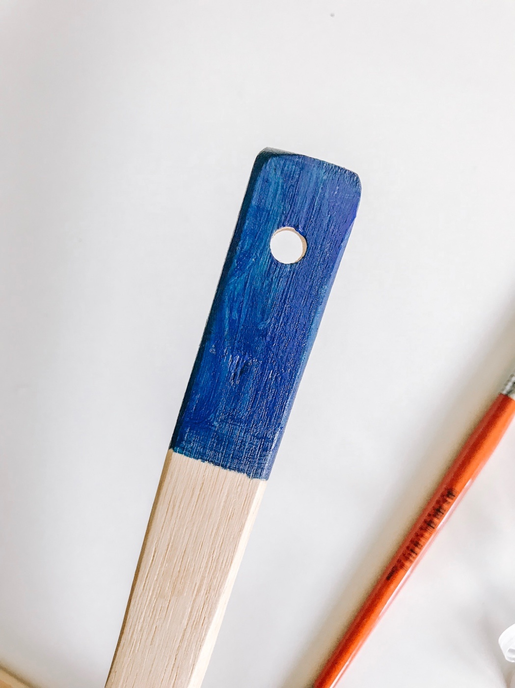 base coat of acrylic - how to hand paint wooden spoons