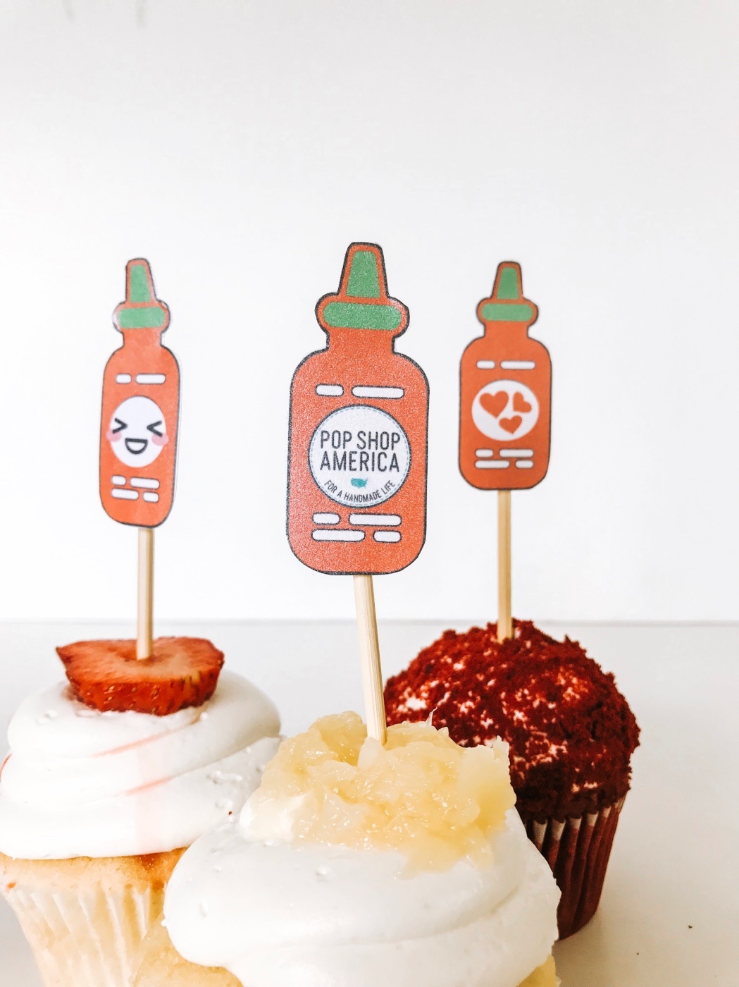 hot sauce cupcake toppers detail free printables pop shop america