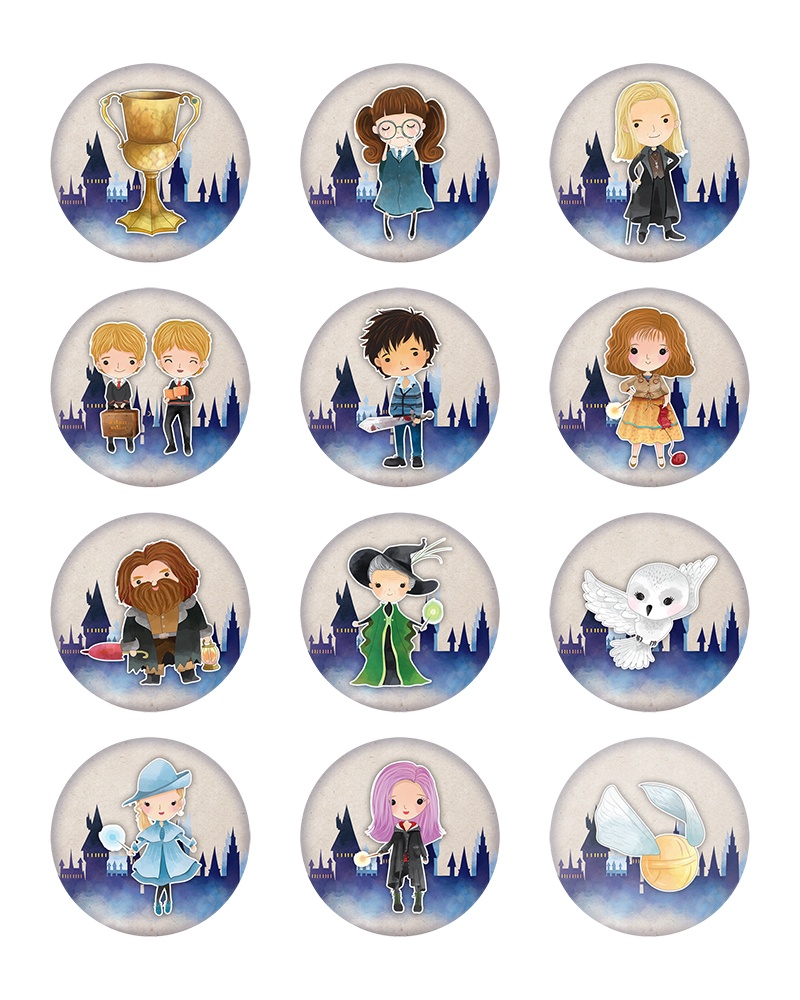 harry potter cupcake toppers printable