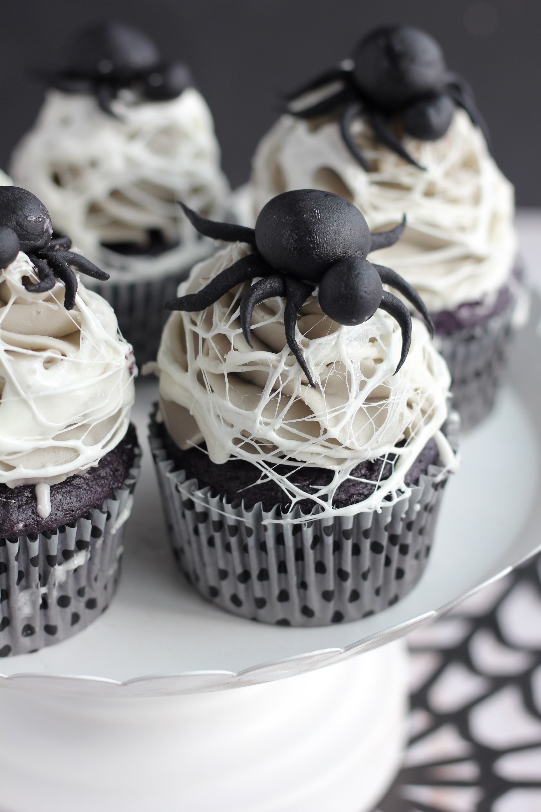 marshmallow spider web cupcakes recipe halloween