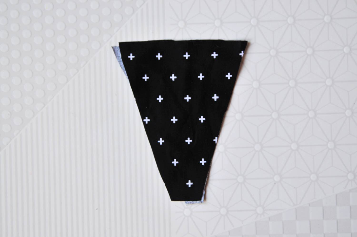 place the triangle fabric lining back to back pop shop america
