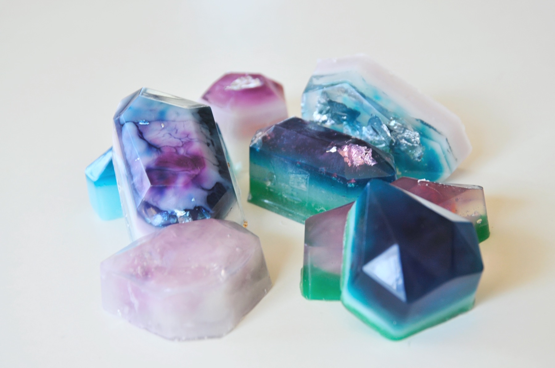 how to make soap shaped like crystals