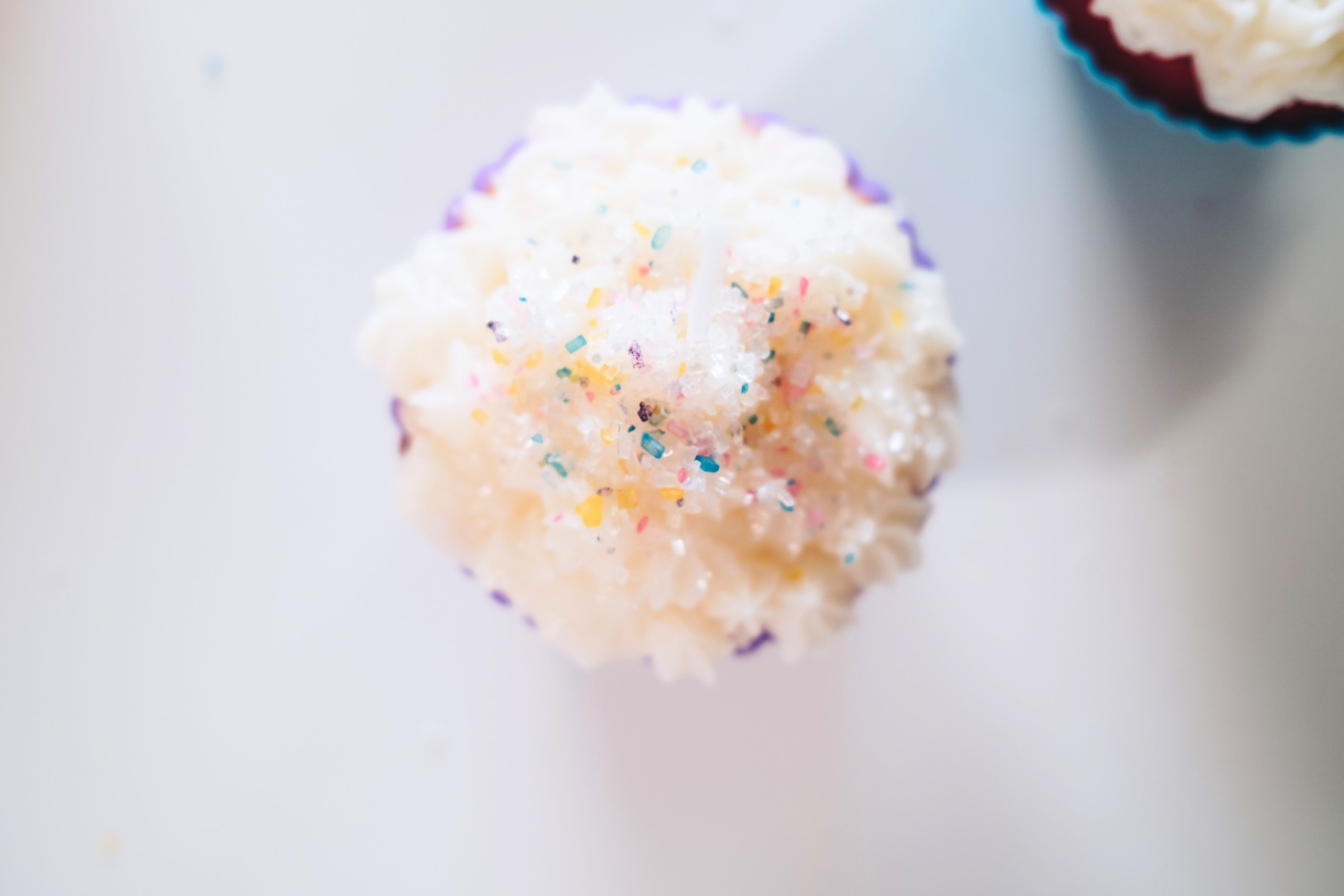add sprinkles to the diy cupcake candle