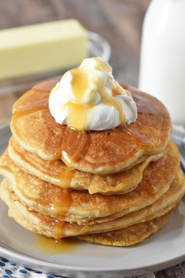 Harry Potter Butterbeer inspired pancakes