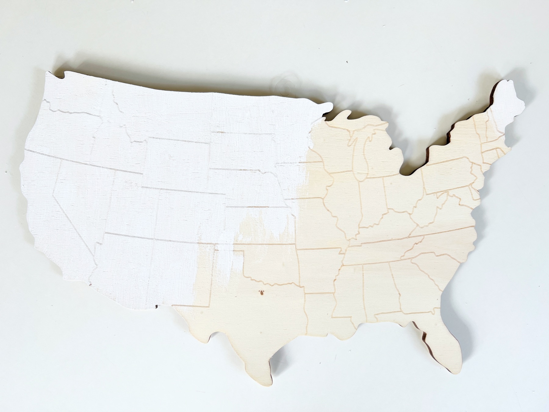 painting the usa travel map diy