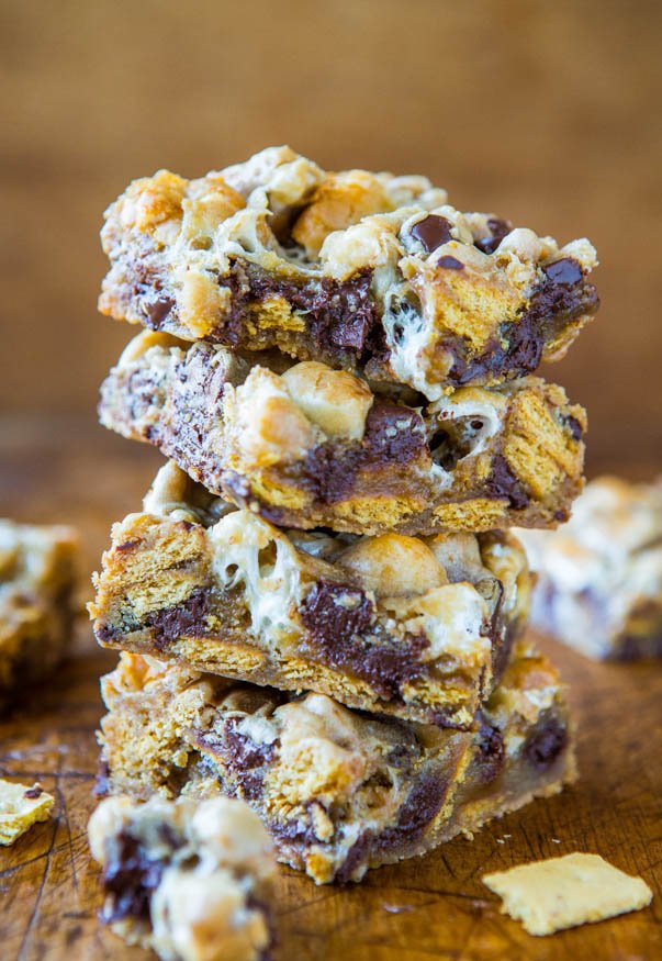 loaded s'mores bars