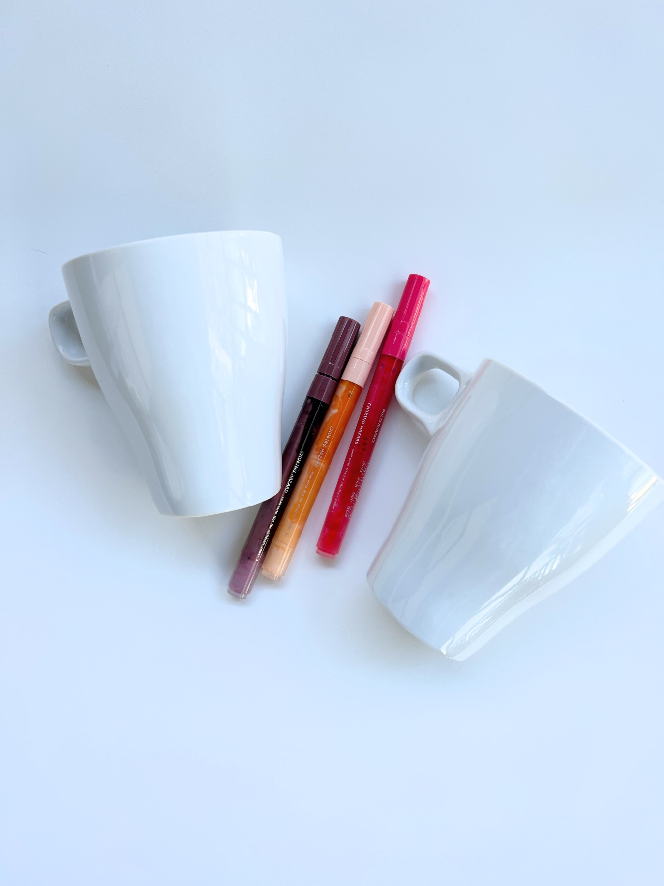 supplies to make acrylic paint pen mugs