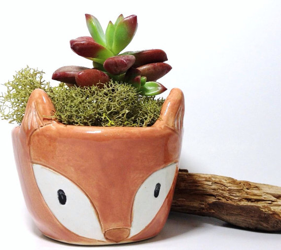 Fox Planter Handmade Ceramics | Cute Terrariums | Handmade Ceramics | Made in the USA