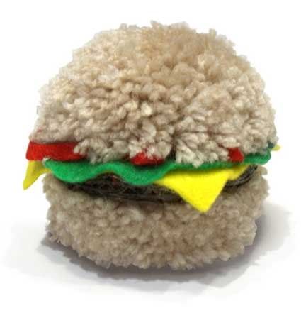Pom Pom Burger DIY | How to Make A Pom Pom Burger with Yarn