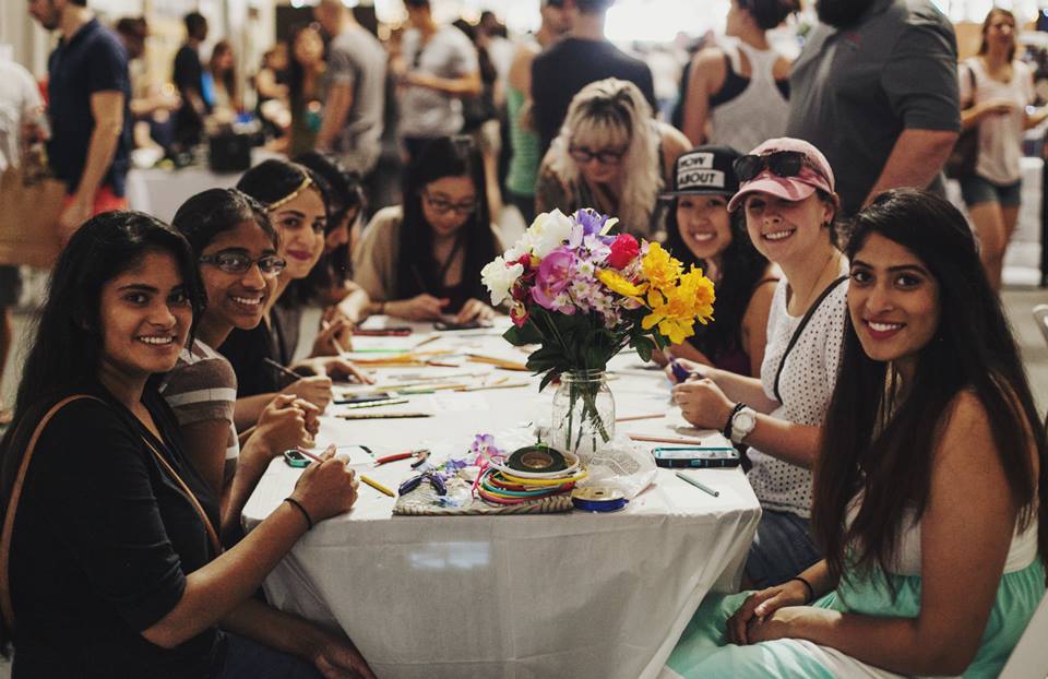 Pop Shop Houston Art Festival | Hanging out in the Diy area