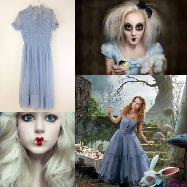 how to turn vintage into halloween costumes alice in wonderland