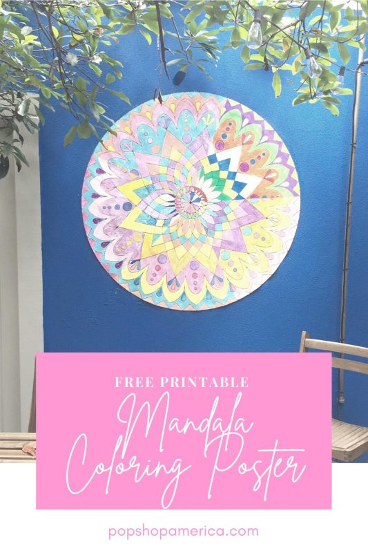 Free Printable Mandala Adult Coloring Poster