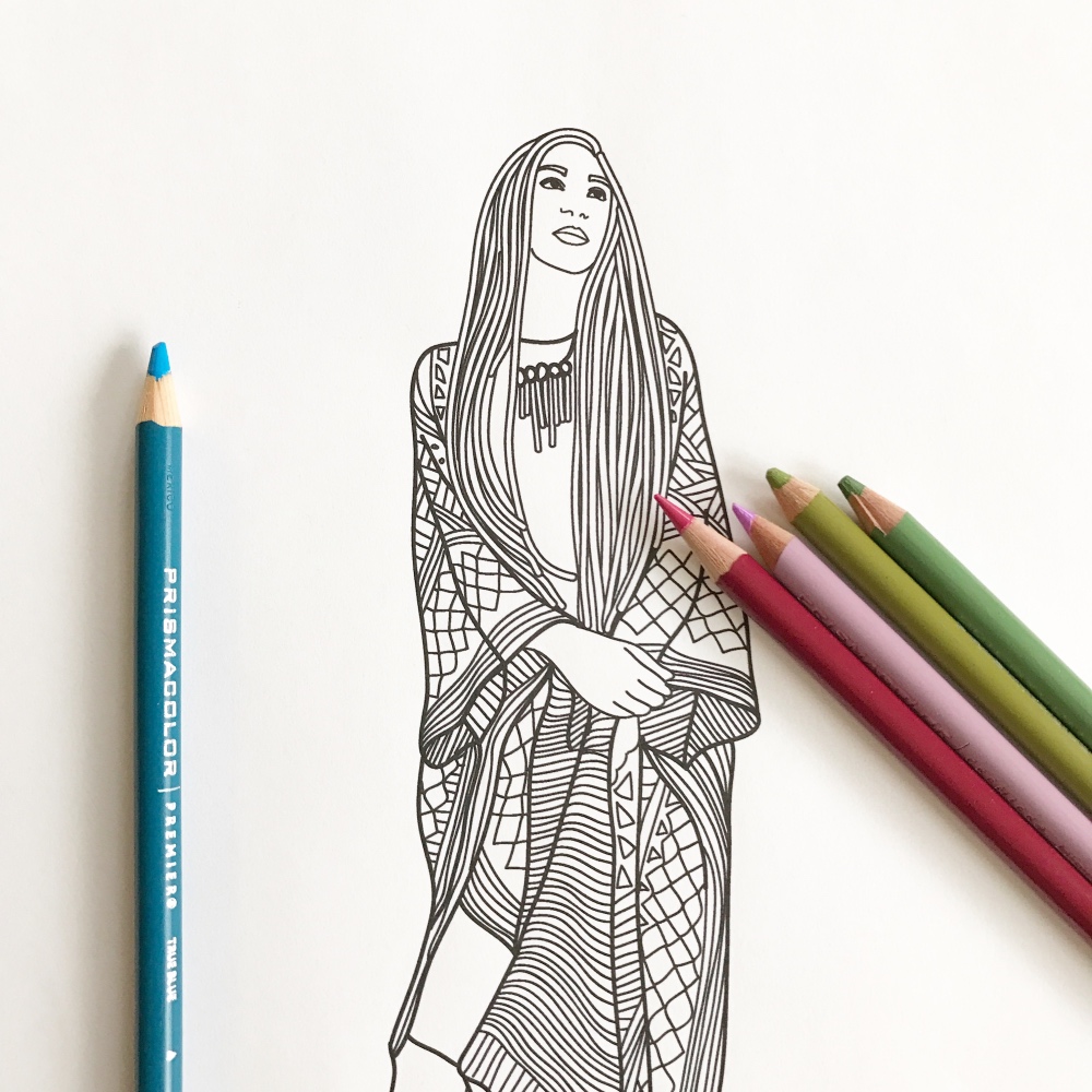 fashion show coloring pages adult coloring free printables small