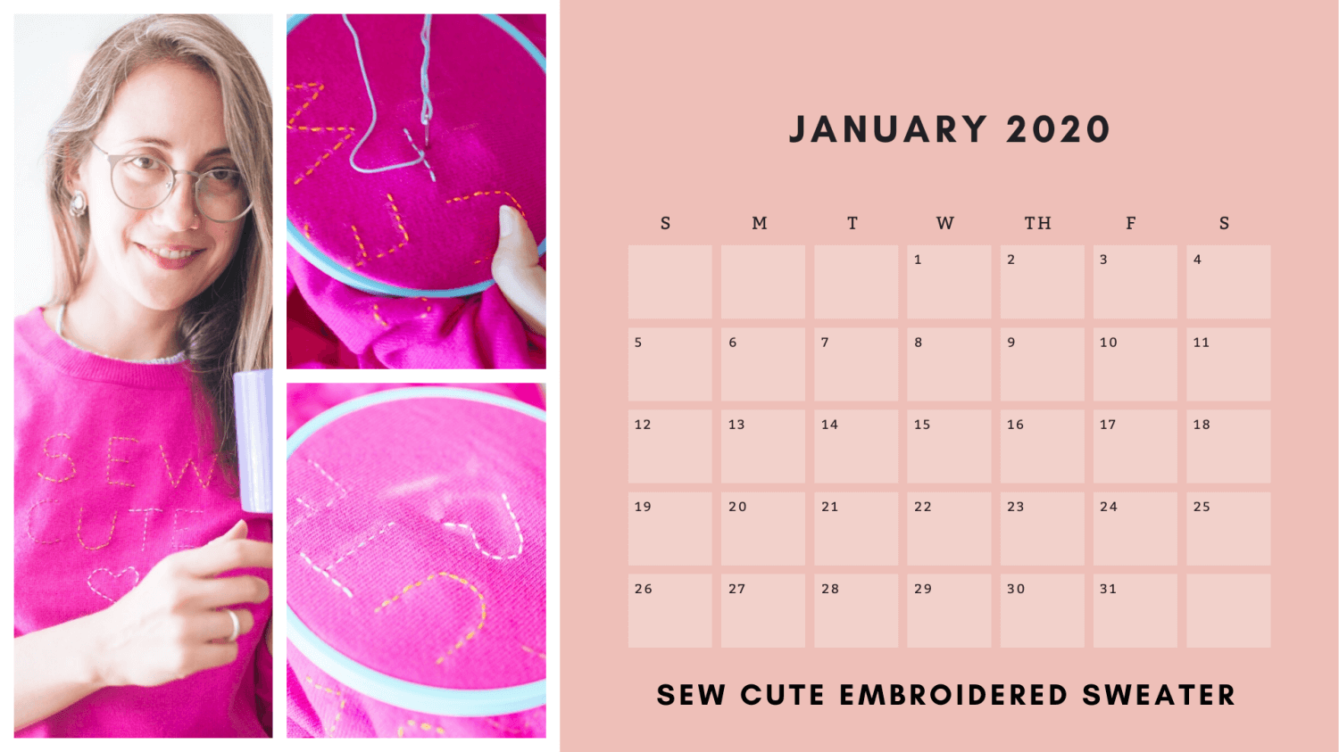 january 2020 craft calendar by pop shop america