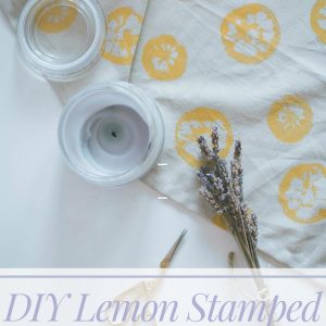 DIY Lemon Stamped Tea Towel