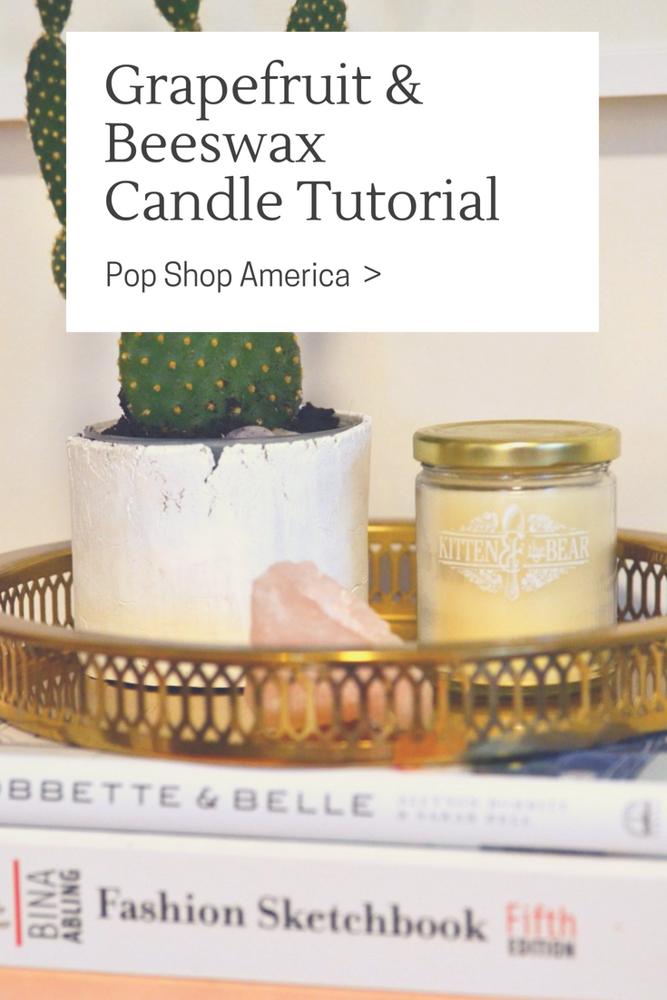 Handmade Grapefruit Beeswax Candles