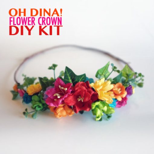 diy rainbow flower crown kit pop shop america