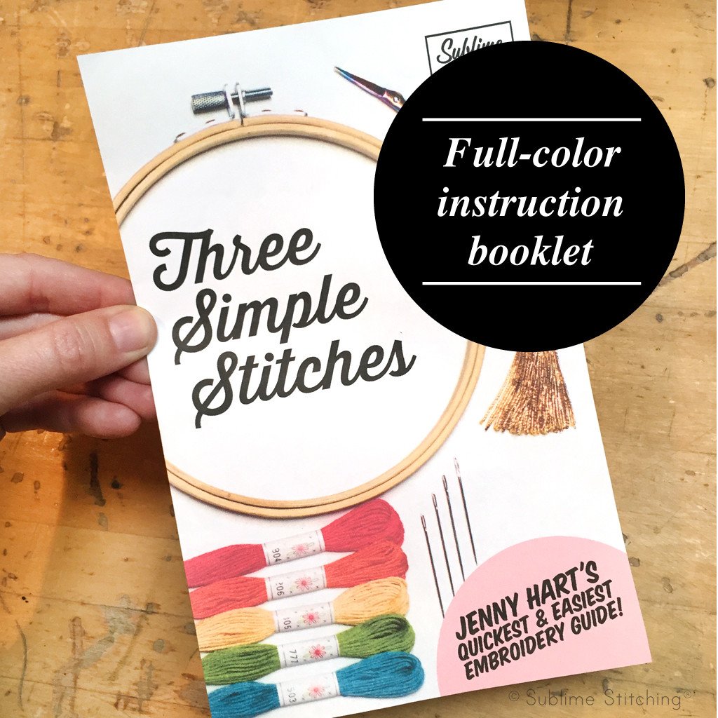 Three Simple Stitches Embroidery Instruction Book by Sublime Stitching