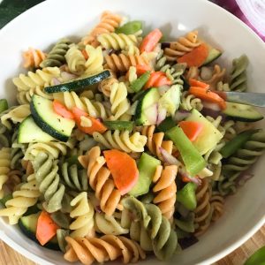 lemon and veggie summertime pasta salad recipe