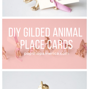 diy gilded animal place cards pop shop america crafts
