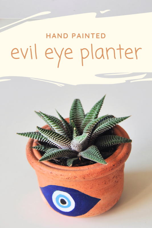 hand painted evil eye planter diy pop shop america