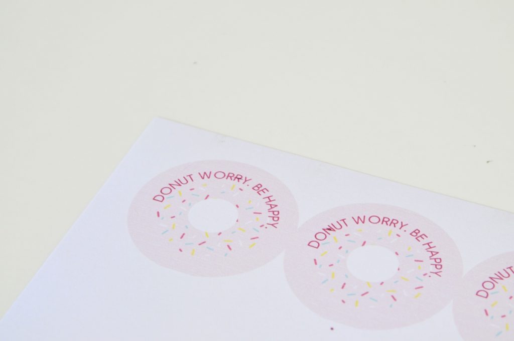 Donut Worry Be Happy Printable Stickers