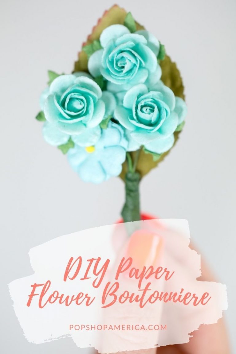Make this Paper Flower DIY Boutonniere