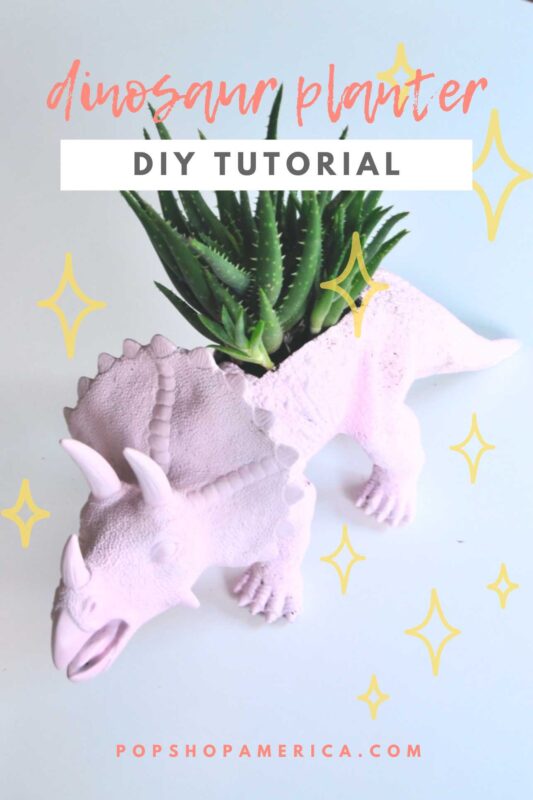 DIY Dinosaur Planter Tutorial Pinterest