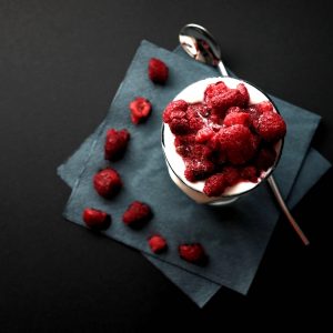 raspberry and coconut milk ice cream parfait recipe