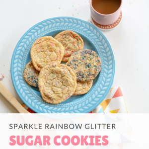 sparkle rainbow glitter sugar cookies recipe pop shop america