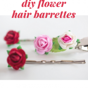 teeny tiny diy paper flower hair barrettes feature