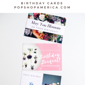 free birthday cards with succulents and flowers pop shop america