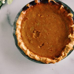 close up of vegan pumpkin pie recipe pop shop america